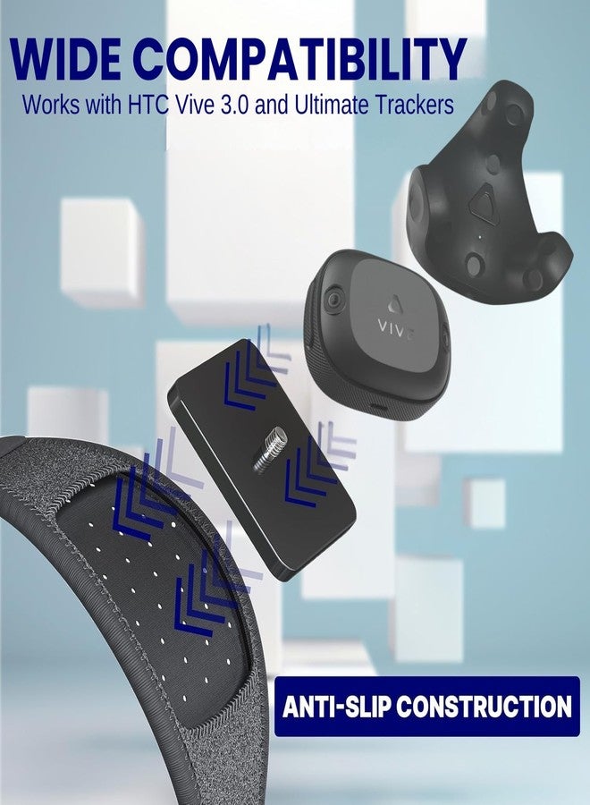 سكاي وين أحزمة/حزام Skywin Vive Tracker لأجهزة HTC Vive، 3.0، 2.0، وأجهزة التتبع Ultimate (حزام خصر واحد)، تتبع آمن ومريح لكامل الجسم (أجهزة التتبع غير متضمنة) - Image 2